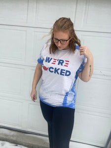 We’re fucked distressed graphic tee