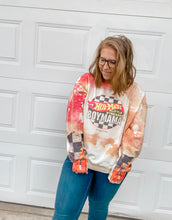 Load image into Gallery viewer, Hot mess never stressed boy mama with flames sweater