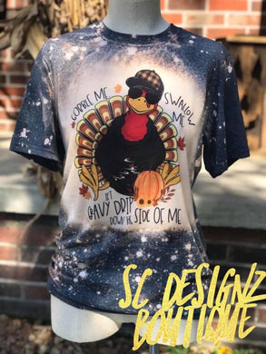 Turkey distressed graphic tee