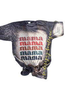 Mama  with child(s) name sleeve