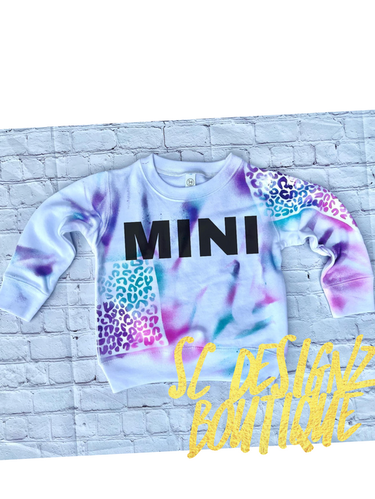 Mini leopard hand dyed sweater