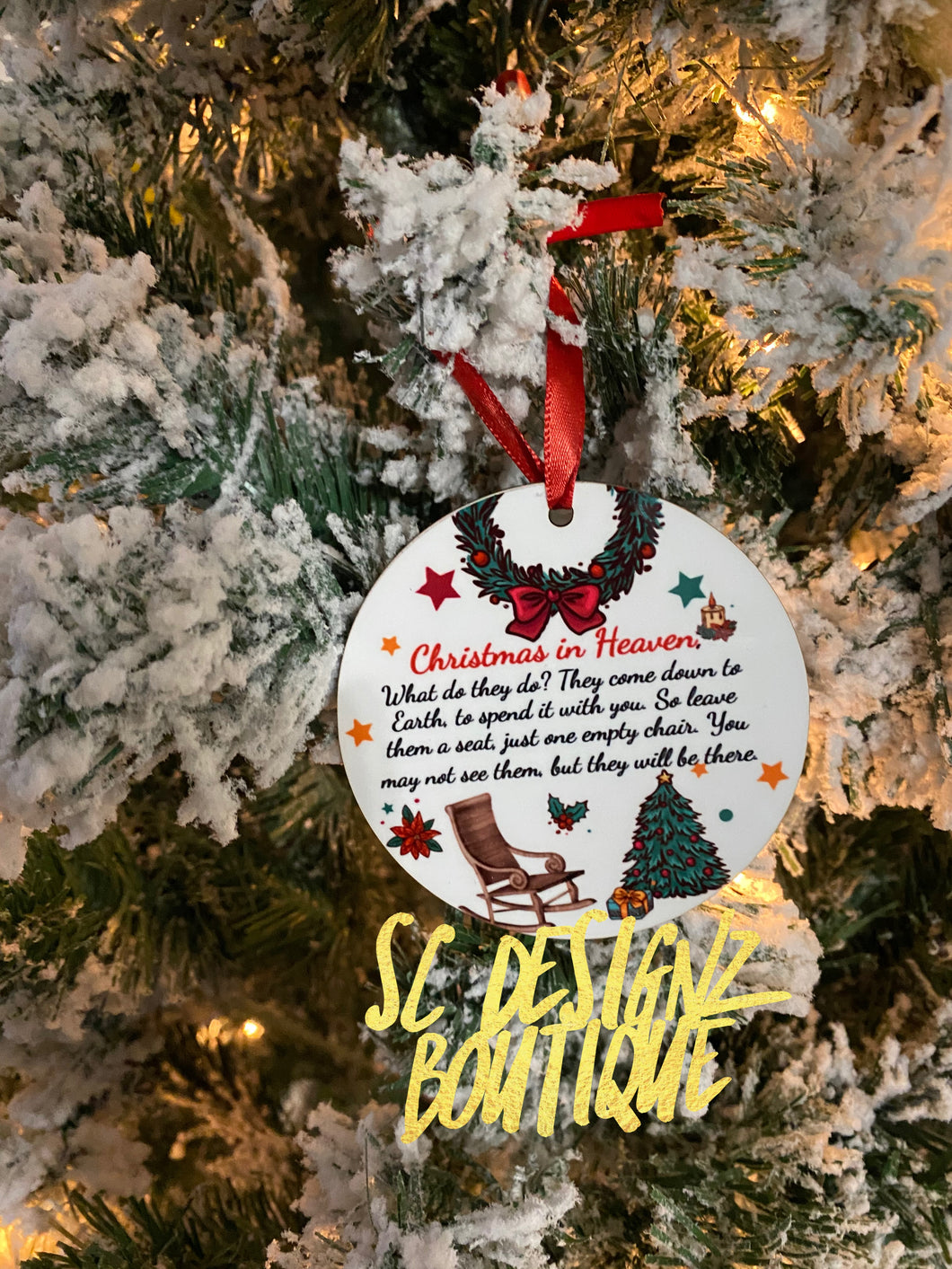 Christmas in heaven ornament