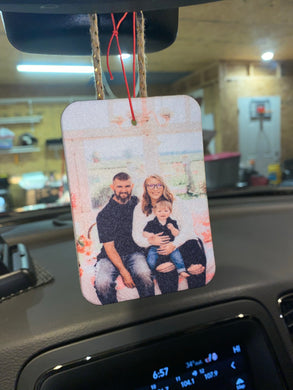 Personalized photo felt car charm