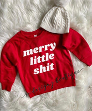 Load image into Gallery viewer, Merry little shit sweatshirt