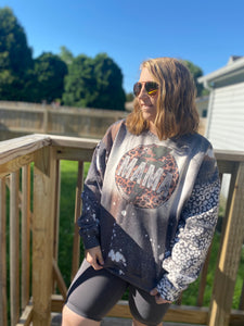 Grungy mama leopard sweatshirt