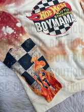 Load image into Gallery viewer, Hot mess never stressed boy mama with flames sweater