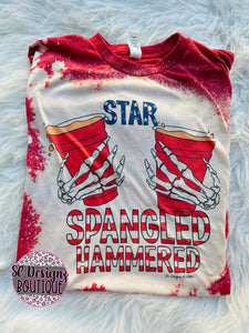 Star spangled hammered - distressed